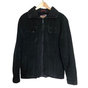 Levi's Black Corduroy Zip-Up Trucker Bomber Jacket Medium